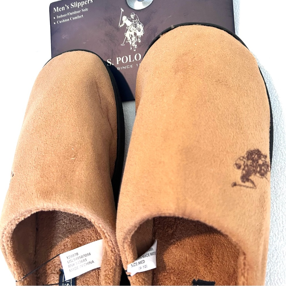 U.S. Polo Assn. Brown Slippers - Picture 3 of 5